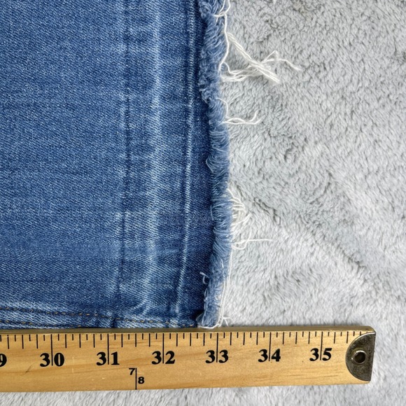 Free People Jeans Women 28 Blue Just Float On Flare High Rise Raw Hem - Picture 13 of 16